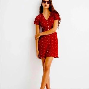 Madewell Front Swing Dress in Grid Dot / Minnie Mouse